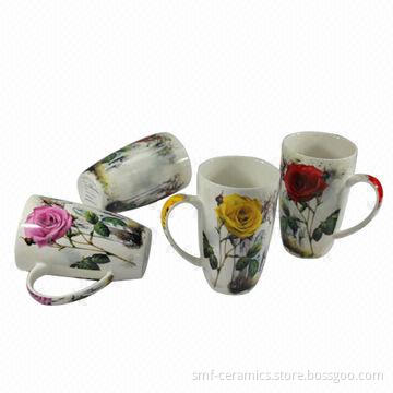 16oz New Bone China/Ceramic Mugs, Various Colors Available